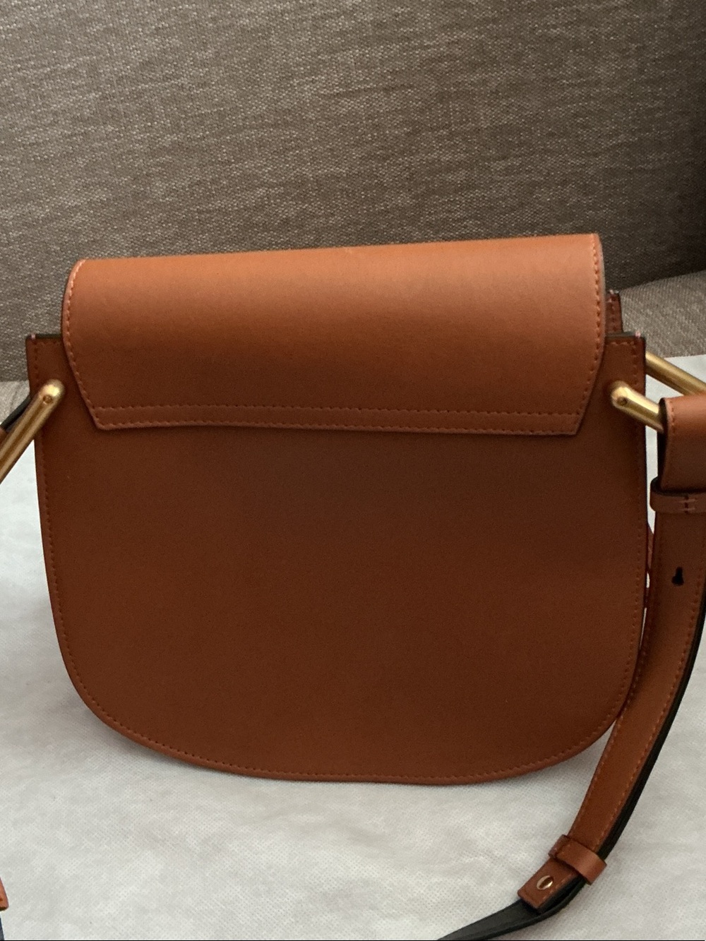 Chloe Tan Leather Crossbody Bag with Multicolor Suede Fringe - Picture 7 of 9